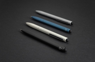 Logo trade promotional product photo of: Kymi RCS certified recycled aluminium pen with stylus