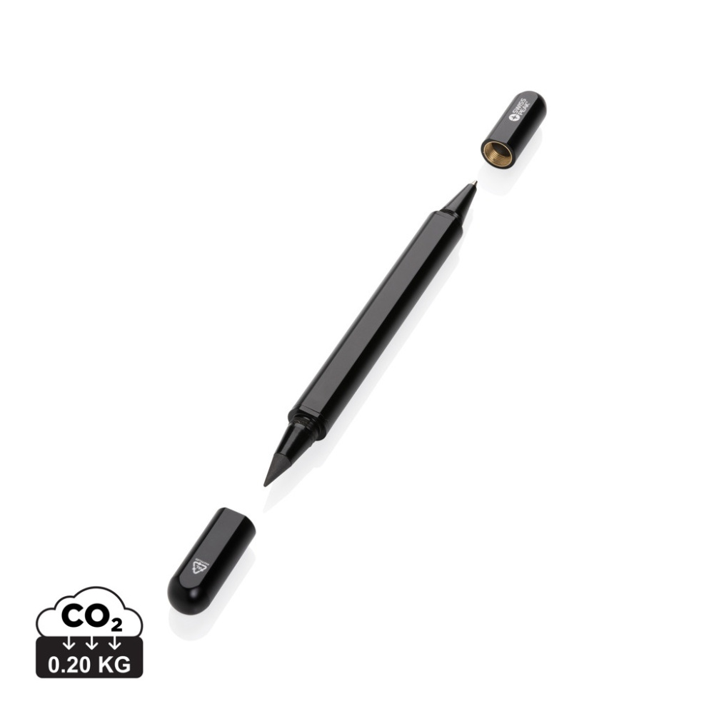 Logotrade promotional gift image of: Swiss Peak Storm RCS recycled aluminum dual tip pen