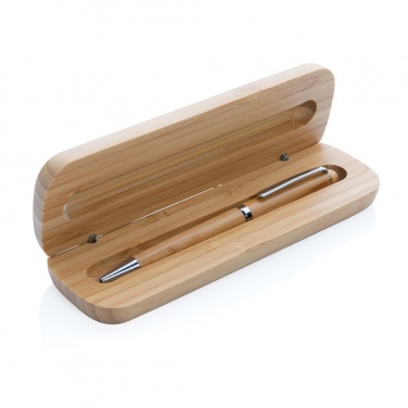 Logo trade promotional gifts image of: Bamboo pen in box