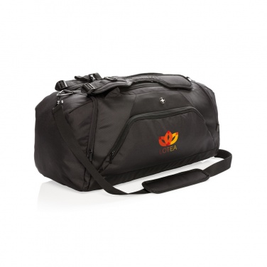 Logo trade promotional merchandise picture of: Swiss Peak RFID sports duffel & backpack