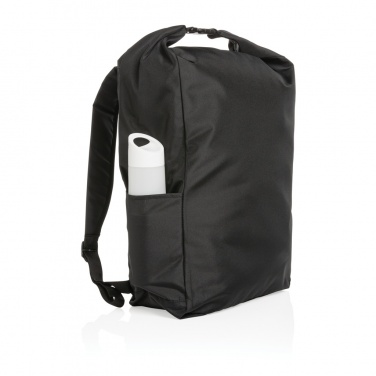 Logo trade corporate gifts image of: Impact AWARE™ RPET lightweight rolltop backpack