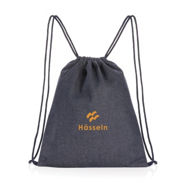 Logo trade promotional products image of: Impact AWARE™ recycled denim drawstring backpack