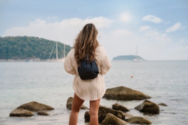 Logotrade promotional giveaways photo of: Impact AWARE™ recycled denim drawstring backpack