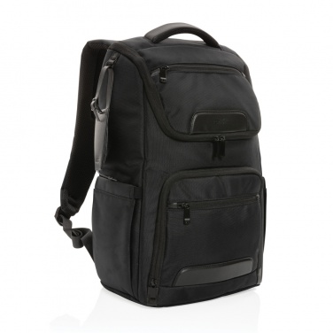 Logo trade promotional gifts image of: Swiss Peak AWARE™ RPET Voyager 15.6" laptop backpack