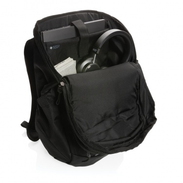 Logo trade promotional merchandise photo of: Swiss Peak AWARE™ RPET 15.6 inch business backpack