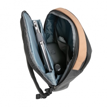 Logotrade promotional merchandise photo of: Impact AWARE™ 300D two tone deluxe 15.6" laptop backpack