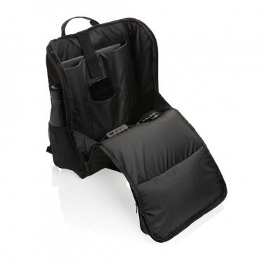 Logotrade promotional product image of: Pedro AWARE™ RPET deluxe backpack with 5W solar panel