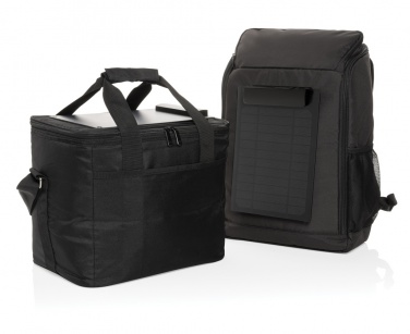 Logotrade promotional gift image of: Pedro AWARE™ RPET deluxe backpack with 5W solar panel