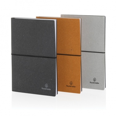 Logo trade advertising products image of: A5 recycled leather notebook