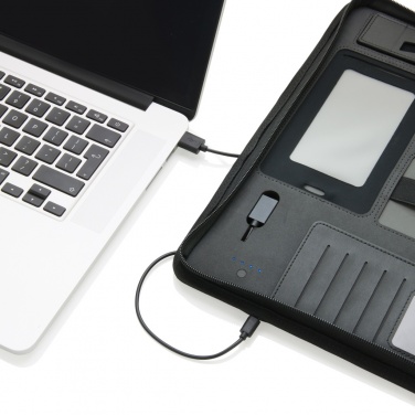 Logo trade advertising products picture of: Tech portfolio with powerbank