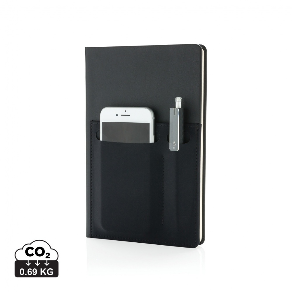 Logotrade advertising product image of: A5 Deluxe notebook with smart pockets