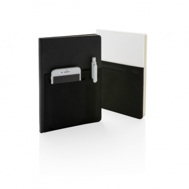 Logotrade promotional giveaway image of: A5 Deluxe notebook with smart pockets