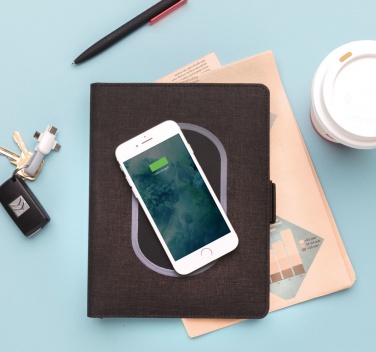 Logo trade promotional merchandise photo of: Air 5W wireless charging notebook cover A5