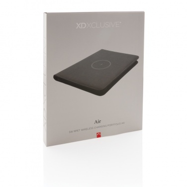 Logotrade promotional giveaway image of: Air 5W wireless charging portfolio A4 w/ 5000 mAh powerbank