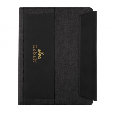 Logo trade promotional giveaways image of: Fiko 5W wireless charging portfolio A4 with powerbank