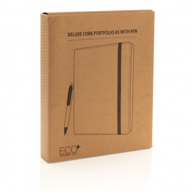 Logotrade promotional products photo of: Deluxe cork portfolio A5 with pen