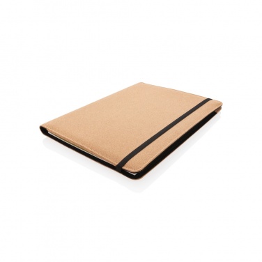 Logo trade promotional merchandise photo of: Deluxe cork portfolio A4 with pen