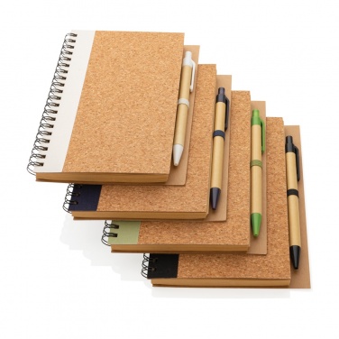 Logotrade advertising products photo of: Cork spiral notebook with pen