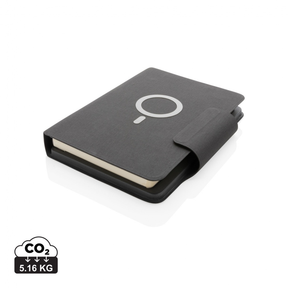 Logotrade advertising products photo of: Artic Magnetic 10W wireless charging A5 notebook