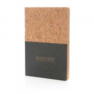 Logo trade promotional products image of: A5 cork & kraft notebook