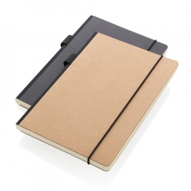 Logo trade promotional gift photo of: A5 deluxe kraft hardcover notebook