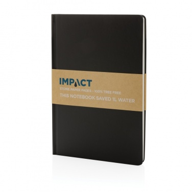 Logotrade promotional giveaway image of: A5 Impact stone paper hardcover notebook