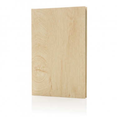 Logo trade corporate gifts picture of: Kavana wood print A5 notebook