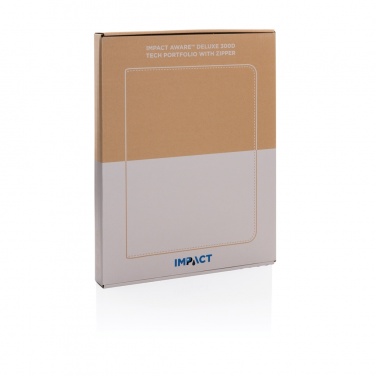 Logo trade promotional gifts image of: Impact Aware™ deluxe 300D tech portfolio with zipper