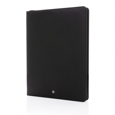 Logotrade promotional merchandise picture of: Swiss Peak Heritage RCS rPU A4 portfolio with zipper