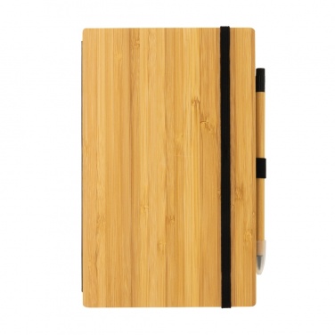 Logo trade promotional products image of: Bamboo notebook and infinity pencil set