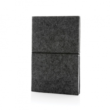 Logotrade business gifts photo of: GRS certified recycled felt A5 softcover notebook