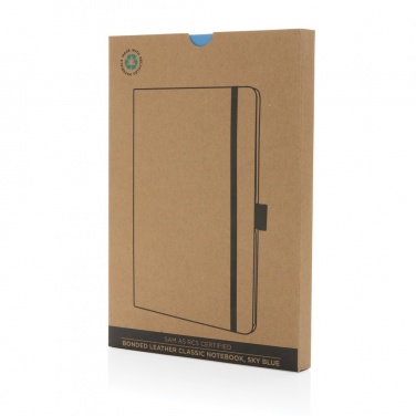 Logo trade promotional merchandise image of: Sam A5 RCS certified bonded leather classic notebook