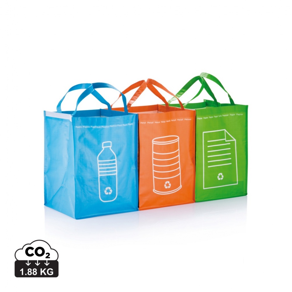 Logo trade promotional products image of: 3pcs recycle waste bags