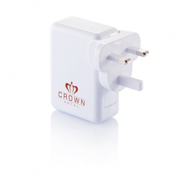 Logotrade advertising products photo of: Travel plug with 4 USB ports