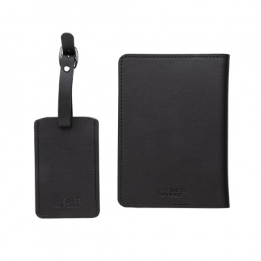 Logo trade promotional merchandise photo of: Swiss Peak GRS recycled PU travel gift set