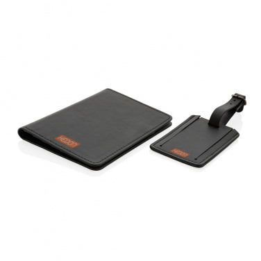 Logotrade promotional giveaway image of: Swiss Peak GRS recycled PU travel gift set