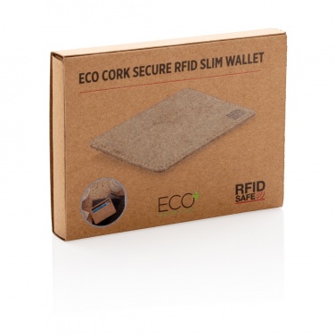 Logo trade business gifts image of: Cork secure RFID slim wallet