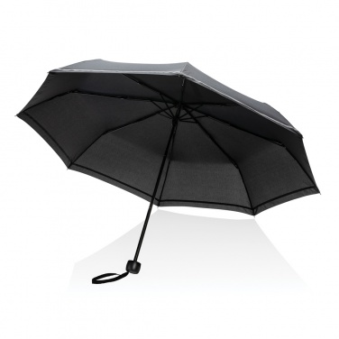 Logo trade corporate gifts image of: 20.5"Impact AWARE™ RPET 190T pongee mini reflective umbrella