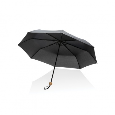 Logotrade promotional giveaway image of: 20.5" Impact AWARE™ RPET 190T Pongee bamboo mini umbrella