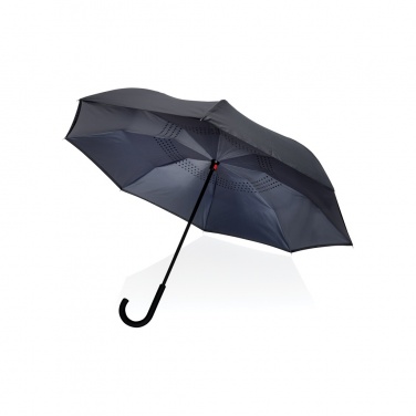 Logo trade promotional giveaways picture of: 23" Impact AWARE™ RPET 190T reversible umbrella