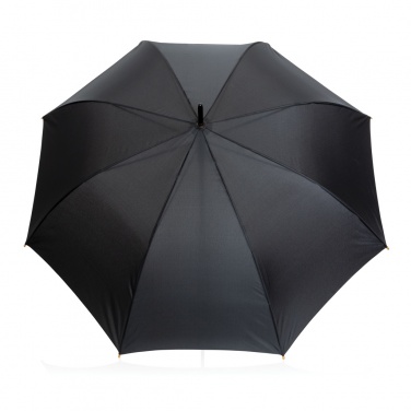 Logotrade promotional gift picture of: 27" Impact AWARE™ RPET 190T auto open bamboo umbrella