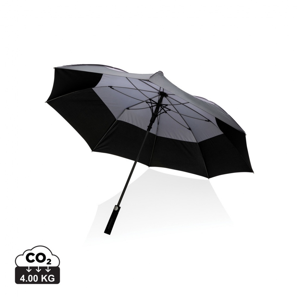 Logo trade corporate gifts image of: 27" Impact AWARE™ RPET 190T auto open stormproof umbrella