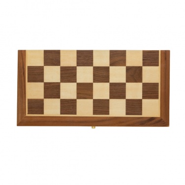 Logo trade corporate gifts image of: Luxury wooden foldable chess set