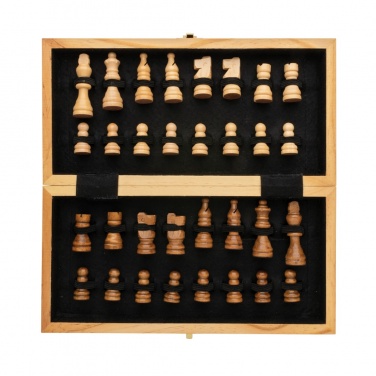 Logo trade promotional gifts picture of: Luxury wooden foldable chess set