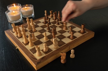 Logotrade promotional products photo of: Luxury wooden foldable chess set
