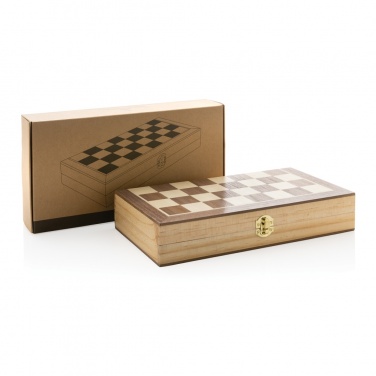 Logo trade promotional gifts picture of: Luxury wooden foldable chess set
