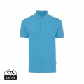 Iqoniq Yosemite recycled cotton pique polo, tranquil blue