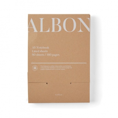 Logo trade advertising products picture of: VINGA Albon GRS recycled felt notebook