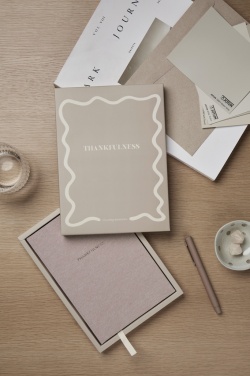 Logo trade promotional product photo of: VINGA Thankfulness GRS recycled paper journal