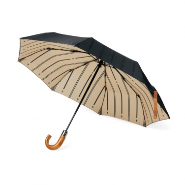 Logo trade promotional merchandise picture of: VINGA Bosler AWARE™ recycled pet 21" foldable umbrella